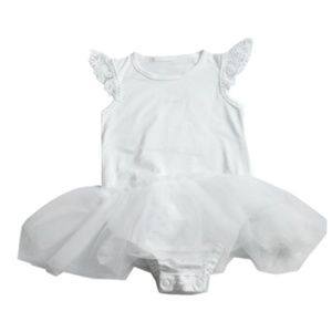 White Romper Tutu Dress Baby/Toddler